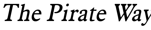 Font : Nadine-Condensed-Italic 2 Custom Text : The Pirate Way Test your own text here Click to download or to view this font on a tshirt that can be custom printed in Bali